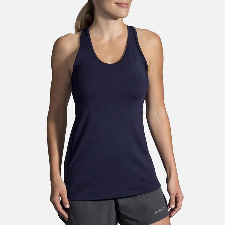 Brooks Pick-Up Running Tank Top - Women's - Blue (85092-YPCK)